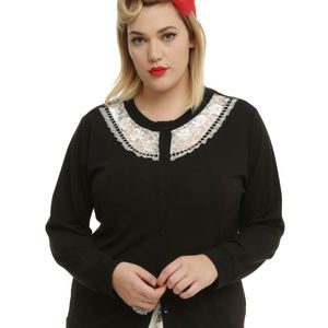 Black & Ivory Lace Cardigan